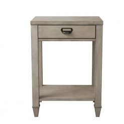 Antique Gray Wash Country One-Drawer Side Table by ANBAZAR -ANBAZAR Sales antique gray anbazar end side tables gj 159 44 1000