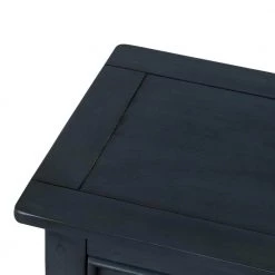 Storage Cabinet with Doors and Drawer, End Table Wood Sideboard, Entryway Accent Sofa Table for Living Room, Navy by ANBAZAR -ANBAZAR Sales antique navy anbazar sideboards buffet tables kz 114 m a0 1000