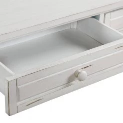 64 inch Long Console Table with Drawers and Shelf, Sofa Table Entryway Table for Hallway, Living Room, Antique White by ANBAZAR -ANBAZAR Sales antique white anbazar sideboards buffet tables kz 112 k 77 1000