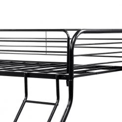 Black Twin Over Full Heavy Duty Bunk Bed with Ladder, Kids Metal Bunk Bed Frame With High Saferail and Steel Slats by ANBAZAR 14 Black Twin Over Full Heavy Duty Bunk Bed with Ladder, Kids Metal Bunk Bed Frame With High Saferail and Steel Slats by ANBAZAR -ANBAZAR Sales black anbazar bunk beds 01398anna b 44 1000