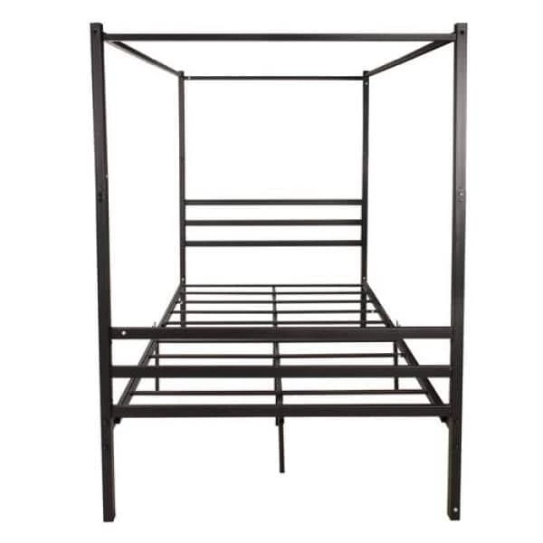 77.95*54.72*73.23in Metal Canopy Bed Frame, Platform Bed Frame Full with minimalism style Frame, Full Black by ANBAZAR 5 77.95*54.72*73.23in Metal Canopy Bed Frame, Platform Bed Frame Full with minimalism style Frame, Full Black by ANBAZAR - Image 5
