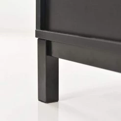 34 In Sideboards and Buffets With Storage Coffee Bar Cabinet Wine Racks Storage Server Dining Room Console Black by ANBAZAR -ANBAZAR Sales black anbazar console tables ff44 b 1f 1000