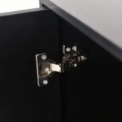 34 In Sideboards and Buffets With Storage Coffee Bar Cabinet Wine Racks Storage Server Dining Room Console Black by ANBAZAR -ANBAZAR Sales black anbazar console tables ff44 b 44 1000