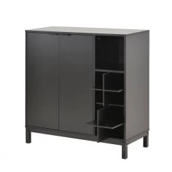34 In Sideboards and Buffets With Storage Coffee Bar Cabinet Wine Racks Storage Server Dining Room Console Black by ANBAZAR -ANBAZAR Sales black anbazar console tables ff44 b 66 1000