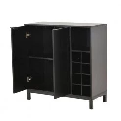 34 In Sideboards and Buffets With Storage Coffee Bar Cabinet Wine Racks Storage Server Dining Room Console Black by ANBAZAR -ANBAZAR Sales black anbazar console tables ff44 b 76 1000
