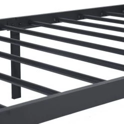 Black Twin Size Metal Platform Bed with Headboard and Footboard, Sturdy Kids Platform Bed Frame with Steel Support Slats by ANBAZAR -ANBAZAR Sales black anbazar kids beds 01391anna b 44 1000