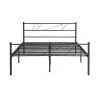 Black Full Size Metal Platform Bed with Headboard and Footboard, Sturdy Kids Platform Bed Frame with Steel Support Slats by ANBAZAR