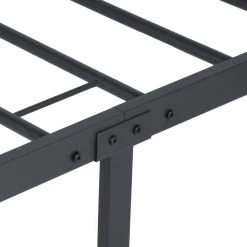 Black Full Size Metal Platform Bed with Headboard and Footboard, Sturdy Kids Platform Bed Frame with Steel Support Slats by ANBAZAR -ANBAZAR Sales black anbazar kids beds 01392anna b fa 1000