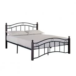 Queen Size Metal Platform Bed Frame with Headboard and Footboard, Sturdy Steel Slat Support/no spring base required by ANBAZAR -ANBAZAR Sales black anbazar platform beds d 001011 j1 1f 1000