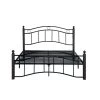 Queen Size Metal Platform Bed Frame with Headboard and Footboard, Sturdy Steel Slat Support/no spring base required by ANBAZAR