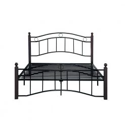 Queen Size Metal Platform Bed Frame with Headboard and Footboard, Sturdy Steel Slat Support/no spring base required by ANBAZAR
