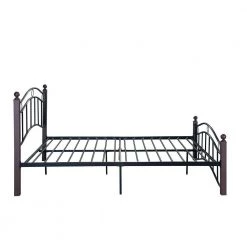 Queen Size Metal Platform Bed Frame with Headboard and Footboard, Sturdy Steel Slat Support/no spring base required by ANBAZAR -ANBAZAR Sales black anbazar platform beds d 001011 j1 77 1000
