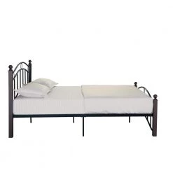 Queen Size Metal Platform Bed Frame with Headboard and Footboard, Sturdy Steel Slat Support/no spring base required by ANBAZAR -ANBAZAR Sales black anbazar platform beds d 001011 j1 a0 1000