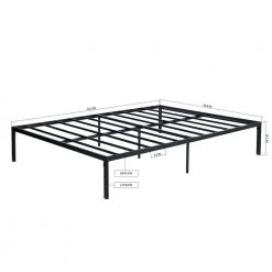 Black Metal Frame, Queen Size Platform Bed, Frame Bed,Platform Frame Bed with Slats,No Box Spring,Storage Under the Bed, by ANBAZAR -ANBAZAR Sales black anbazar platform beds wjz 127 fa 1000