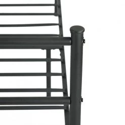 Black Bed Frame, Twin Size Platform Bed, Platform Frame Bed with High Headboard and Footboard, Metal Tube, No Box Spring by ANBAZAR -ANBAZAR Sales black anbazar platform beds wjz 129 44 1000