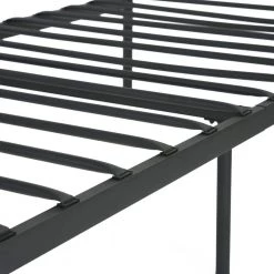 Black Bed Frame, Twin Size Platform Bed, Platform Frame Bed with High Headboard and Footboard, Metal Tube, No Box Spring by ANBAZAR -ANBAZAR Sales black anbazar platform beds wjz 129 76 1000