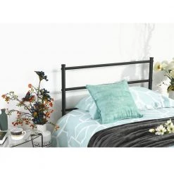 Black Bed Frame, Twin Size Platform Bed, Platform Frame Bed with High Headboard and Footboard, Metal Tube, No Box Spring by ANBAZAR -ANBAZAR Sales black anbazar platform beds wjz 129 77 1000