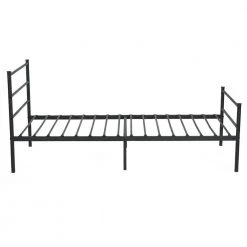 Black Bed Frame, Twin Size Platform Bed, Platform Frame Bed with High Headboard and Footboard, Metal Tube, No Box Spring by ANBAZAR -ANBAZAR Sales black anbazar platform beds wjz 129 c3 1000