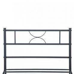 Black Bed Frame, Metal Twin size Platform Bed, Frame Bed with High Headboard and Footboard, Metal Tube, No Box Spring by ANBAZAR 20 Black Bed Frame, Metal Twin size Platform Bed, Frame Bed with High Headboard and Footboard, Metal Tube, No Box Spring by ANBAZAR -ANBAZAR Sales black anbazar platform beds wjz 130 4f 1000