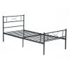 Black Bed Frame, Metal Twin size Platform Bed, Frame Bed with High Headboard and Footboard, Metal Tube, No Box Spring by ANBAZAR