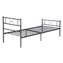 Black Bed Frame, Metal Twin size Platform Bed, Frame Bed with High Headboard and Footboard, Metal Tube, No Box Spring by ANBAZAR 19 Black Bed Frame, Metal Twin size Platform Bed, Frame Bed with High Headboard and Footboard, Metal Tube, No Box Spring by ANBAZAR -ANBAZAR Sales black anbazar platform beds wjz 130 c3 1000