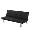 64.5 in.PU Leather Upholstered Modern Convertible Folding Futon Sofa Bed Futon Couch for Compact Living Space by ANBAZAR