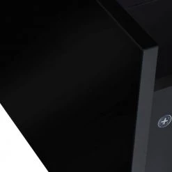 55 " TV Stand with 2 Center Drawers and Open Shelves, TV Stand Center Modern High-Gloss LED TV Cabinet， Black by ANBAZAR -ANBAZAR Sales black anbazar tv stands ff84 b d4 1000