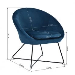 Velvet Accent Chair, Club Armchair, Tufted Soft Cushion Leisure Chair, Metal Leg, Bedroom, Living Room, Salon, Blue by ANBAZAR 14 Velvet Accent Chair, Club Armchair, Tufted Soft Cushion Leisure Chair, Metal Leg, Bedroom, Living Room, Salon, Blue by ANBAZAR -ANBAZAR Sales blue anbazar accent chairs wjz 119c 40 1000