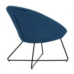 Velvet Accent Chair, Club Armchair, Tufted Soft Cushion Leisure Chair, Metal Leg, Bedroom, Living Room, Salon, Blue by ANBAZAR 17 Velvet Accent Chair, Club Armchair, Tufted Soft Cushion Leisure Chair, Metal Leg, Bedroom, Living Room, Salon, Blue by ANBAZAR -ANBAZAR Sales blue anbazar accent chairs wjz 119c 77 1000