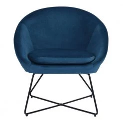 Velvet Accent Chair, Club Armchair, Tufted Soft Cushion Leisure Chair, Metal Leg, Bedroom, Living Room, Salon, Blue by ANBAZAR 22 Velvet Accent Chair, Club Armchair, Tufted Soft Cushion Leisure Chair, Metal Leg, Bedroom, Living Room, Salon, Blue by ANBAZAR -ANBAZAR Sales blue anbazar accent chairs wjz 119c fa 1000