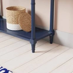 35.43 inch Blue Standard Rectangular Solid Wood Console Table with Drawers by ANBAZAR -ANBAZAR Sales blue anbazar console tables gj 140 bl 4f 1000