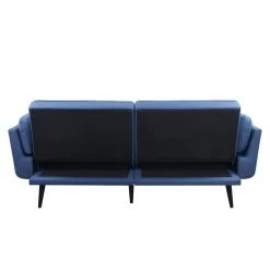 81 in. Slope Arm Fabric Sofa, Straight Adjustable Sofa and Ottoman, 2 Pillows Included, Convertible Sofa Bed, Blue by ANBAZAR 16 81 in. Slope Arm Fabric Sofa, Straight Adjustable Sofa and Ottoman, 2 Pillows Included, Convertible Sofa Bed, Blue by ANBAZAR -ANBAZAR Sales blue anbazar sofas couches wkx105 66 1000