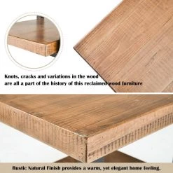 Rustic 26.4 in.Brown Solid Wood Coffee Table with Bottom Shelf, Square Coffee Table with Iron Frame for Living Room by ANBAZAR -ANBAZAR Sales brown anbazar coffee tables 01479anna d 76 1000