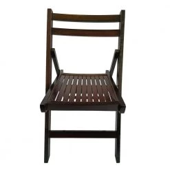 Slatted Wood Folding Special Event Chair, Balcony Dining Lawn Indoor Outdoor Patio Chairs, Cherry (Set of 4) by ANBAZAR