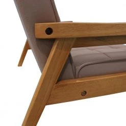 Microfibres Fabric Upholstered Leisure Sofa Chair with Wood Armrest, Bench for Children (Set of 1) by ANBAZAR -ANBAZAR Sales cream anbazar kids chairs wkx126 c 76 1000