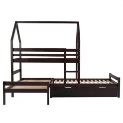 Espresso Twin over Twin over Twin Triple Bunk beds with Trundle, Sturdy Wooden Playhouse Kid Bunk Bed by ANBAZAR 11 Espresso Twin over Twin over Twin Triple Bunk beds with Trundle, Sturdy Wooden Playhouse Kid Bunk Bed by ANBAZAR -ANBAZAR Sales espresso anbazar bunk beds 00692anna c3 1000
