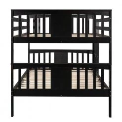 Wood Bunk Bed, Full Over Full Bunk Bed Frame with Ladder, No Box Spring Needed Espresso by ANBAZAR 19 Wood Bunk Bed, Full Over Full Bunk Bed Frame with Ladder, No Box Spring Needed Espresso by ANBAZAR -ANBAZAR Sales espresso anbazar bunk beds ff78 p 1f 1000