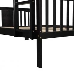 Wood Bunk Bed, Full Over Full Bunk Bed Frame with Ladder, No Box Spring Needed Espresso by ANBAZAR 21 Wood Bunk Bed, Full Over Full Bunk Bed Frame with Ladder, No Box Spring Needed Espresso by ANBAZAR -ANBAZAR Sales espresso anbazar bunk beds ff78 p fa 1000