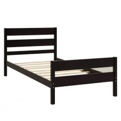 Espresso Twin Platform Bed Frame Heavy Duty Twin Size Bed Frame Wood Platform Bed with Headboard and Foot-Board by ANBAZAR 12 Espresso Twin Platform Bed Frame Heavy Duty Twin Size Bed Frame Wood Platform Bed with Headboard and Foot-Board by ANBAZAR -ANBAZAR Sales espresso anbazar kids beds ff124 b 1f 1000