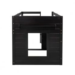 Twin Size White Wood Farmhouse Loft Bed with Storage Drawers, Low Kid Loft Bed Frame with Cabinet by ANBAZAR 16 Twin Size White Wood Farmhouse Loft Bed with Storage Drawers, Low Kid Loft Bed Frame with Cabinet by ANBAZAR -ANBAZAR Sales espresso anbazar loft beds 00364anna 76 1000