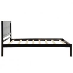 Twin Size Espresso Platform Bed Frame with Headboard, Wood Platform Bed, Wood Slat Support, No Box Spring Needed by ANBAZAR -ANBAZAR Sales espresso anbazar platform beds 00064anna 44 1000