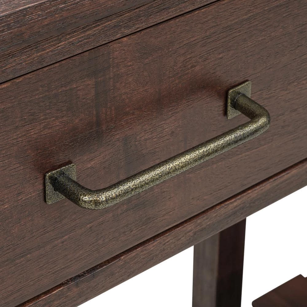 Espresso Farmhouse Console Table Sofa Table with Drawers and Shelf, Living Room Narrow Entryway Table Hallway Table by ANBAZAR 4 Espresso Farmhouse Console Table Sofa Table with Drawers and Shelf, Living Room Narrow Entryway Table Hallway Table by ANBAZAR - Image 4