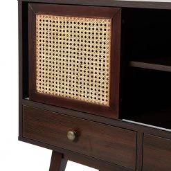 3-Drawer Mid Century Modern Wooden TV Stand for TVs up to 65 in. Flat Screen, Cabinet for Living Room (Espresso) by ANBAZAR -ANBAZAR Sales espresso anbazar tv stands wkx158 c3 1000