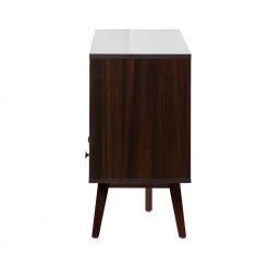 3-Drawer Mid Century Modern Wooden TV Stand for TVs up to 65 in. Flat Screen, Cabinet for Living Room (Espresso) by ANBAZAR -ANBAZAR Sales espresso anbazar tv stands wkx158 fa 1000