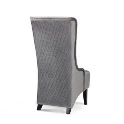 28.5" Wide Gray Fabric Upholstered Wingback Accent Chair by ANBAZAR -ANBAZAR Sales gray anbazar accent chairs gj 218 g 44 1000