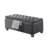 45''W x 16''D x 19''HStorage Bench Home Bench w/Storage - Gray Fabric by ANBAZAR