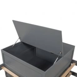 L Shaped Platform Beds Frame with Trundle and Drawers, 3 Twin Beds in One with Square Table for Kids, Grey by ANBAZAR 16 L Shaped Platform Beds Frame with Trundle and Drawers, 3 Twin Beds in One with Square Table for Kids, Grey by ANBAZAR -ANBAZAR Sales gray anbazar kids beds ff05 e c3 1000