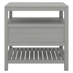 Gray Modern 1-Drawer Rectangle Nightstand 26.2''L*15''W*26.5''H with 2 Shelves, Wooden Nightstand Side Table End Table by ANBAZAR -ANBAZAR Sales gray anbazar nightstands 01742anna e fa 1000
