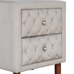 23.6"H x 16"W x 20"L Upholstered Wooden Nightstands with two drawers, bedside table with velvet fabric for bedroom-Gray by ANBAZAR -ANBAZAR Sales gray anbazar nightstands d 001053 g fa 1000