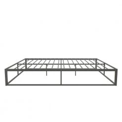 55.51 in. W Gray Full Size Metal Frame Platform Bed, No headboard by ANBAZAR 17 55.51 in. W Gray Full Size Metal Frame Platform Bed, No headboard by ANBAZAR -ANBAZAR Sales gray anbazar platform beds yh 0013 31 1000